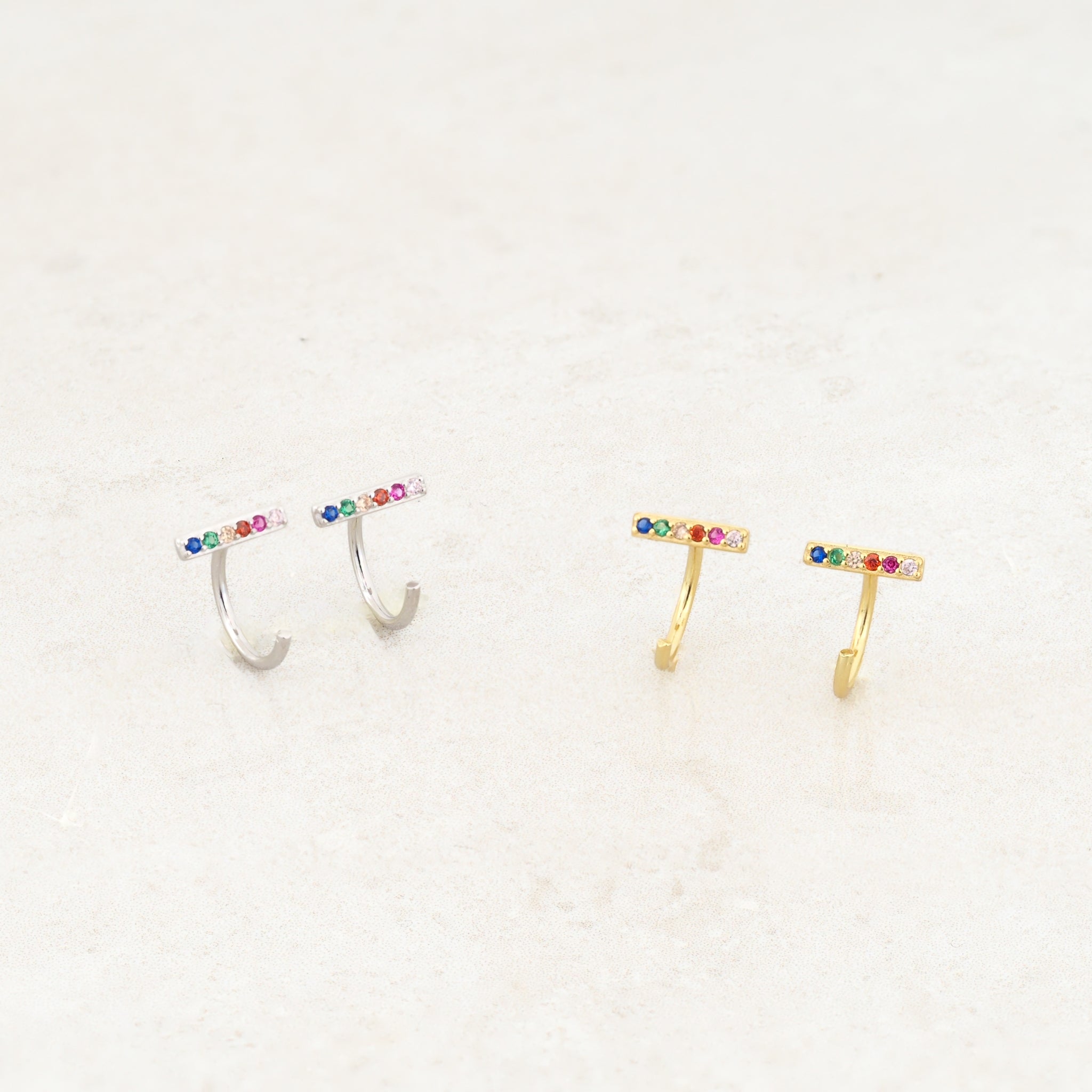 Rainbow clearance bar earrings