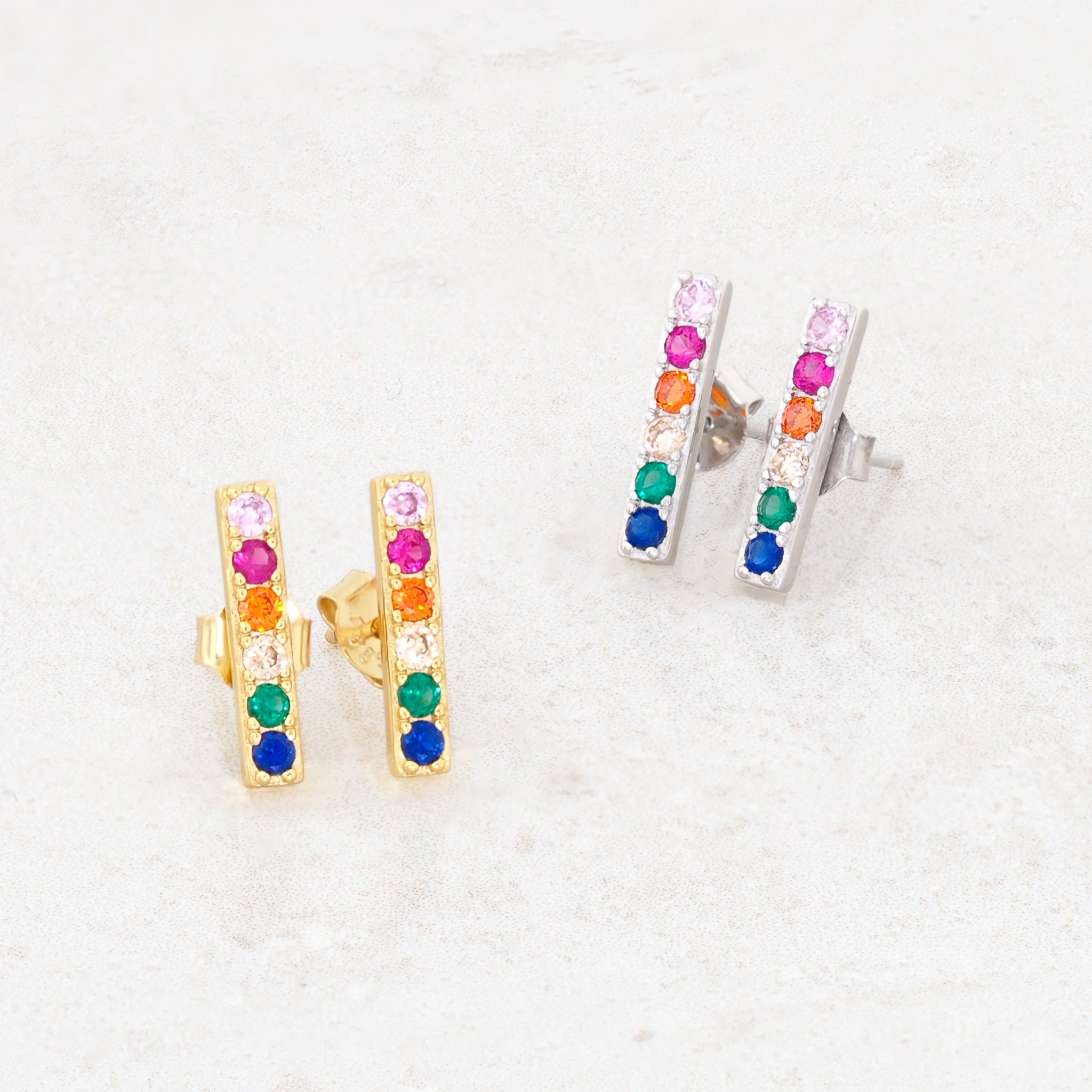 Rainbow bar online earrings