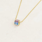 Bisexual revolve necklace featuring colours of the bisexual flag, scope