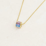 Bisexual revolve necklace featuring colours of the bisexual flag, scope