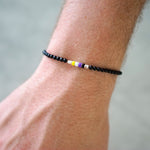 non-binary bracelet non-binary bead bracelet non-binary flag jewellery, model