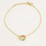 Rainbow bracelet, Pride bracelet, link Style, wide
