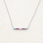 transgender flag necklace as part of transgender jewellery collection in silver