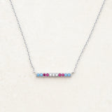 transgender flag necklace as part of transgender jewellery collection in silver