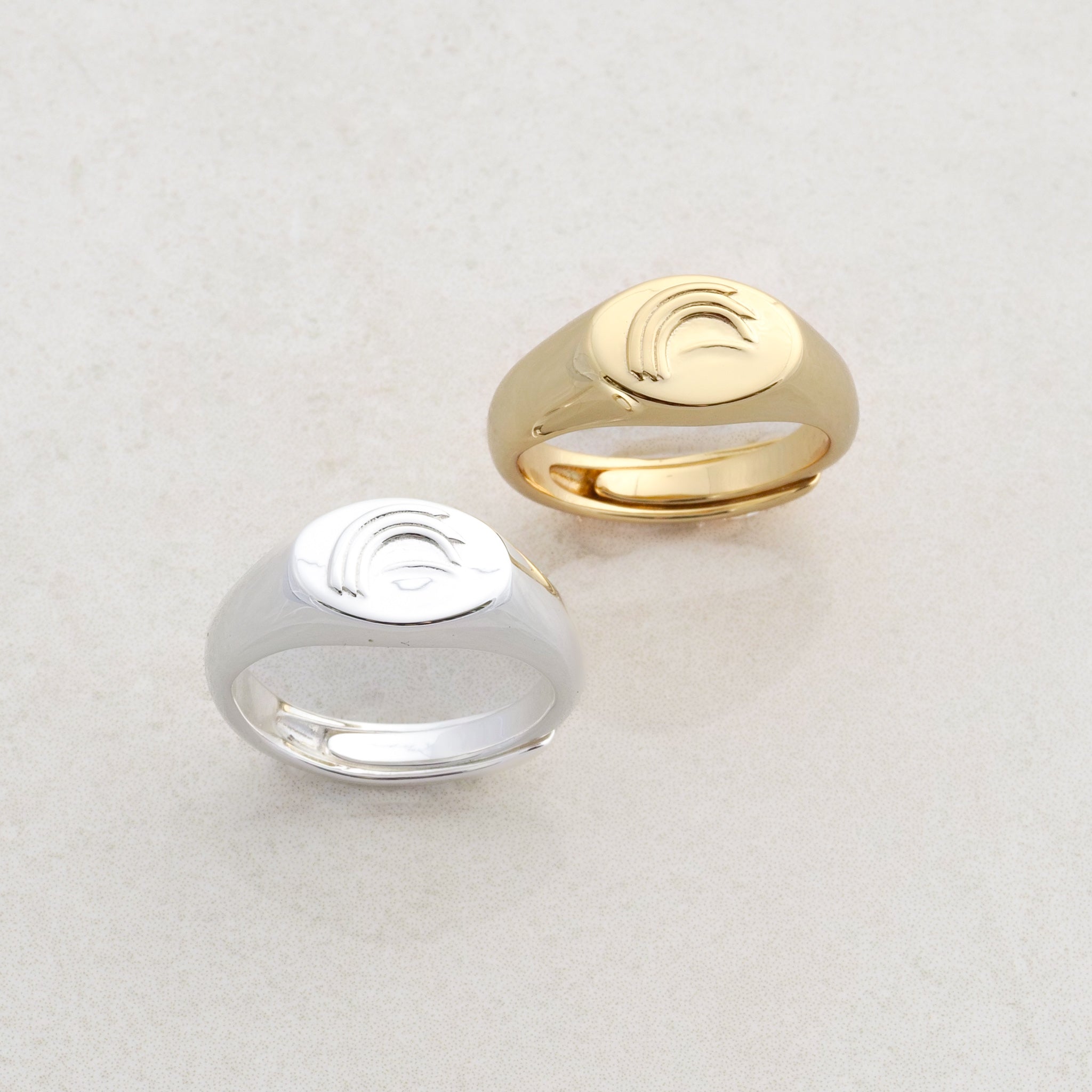 pridaura signet ring as part of pride jewellery collection