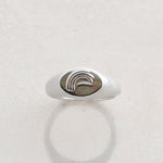 pridaura signet ring as part of pride jewellery collection silver