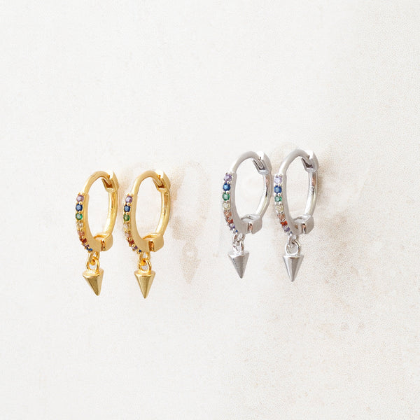 Rainbow spike deals earrings